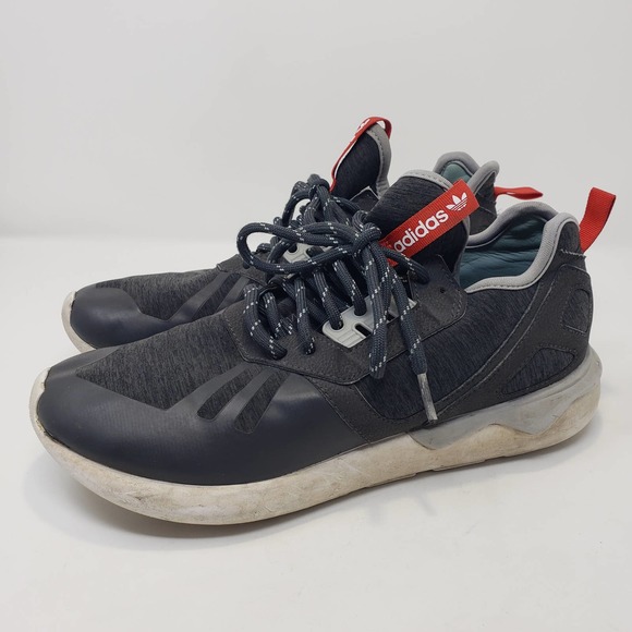 Adidas Originals Tubular Runner Weave Athletic Shoes Size 8 Mens Gray Red - Picture 4 of 8